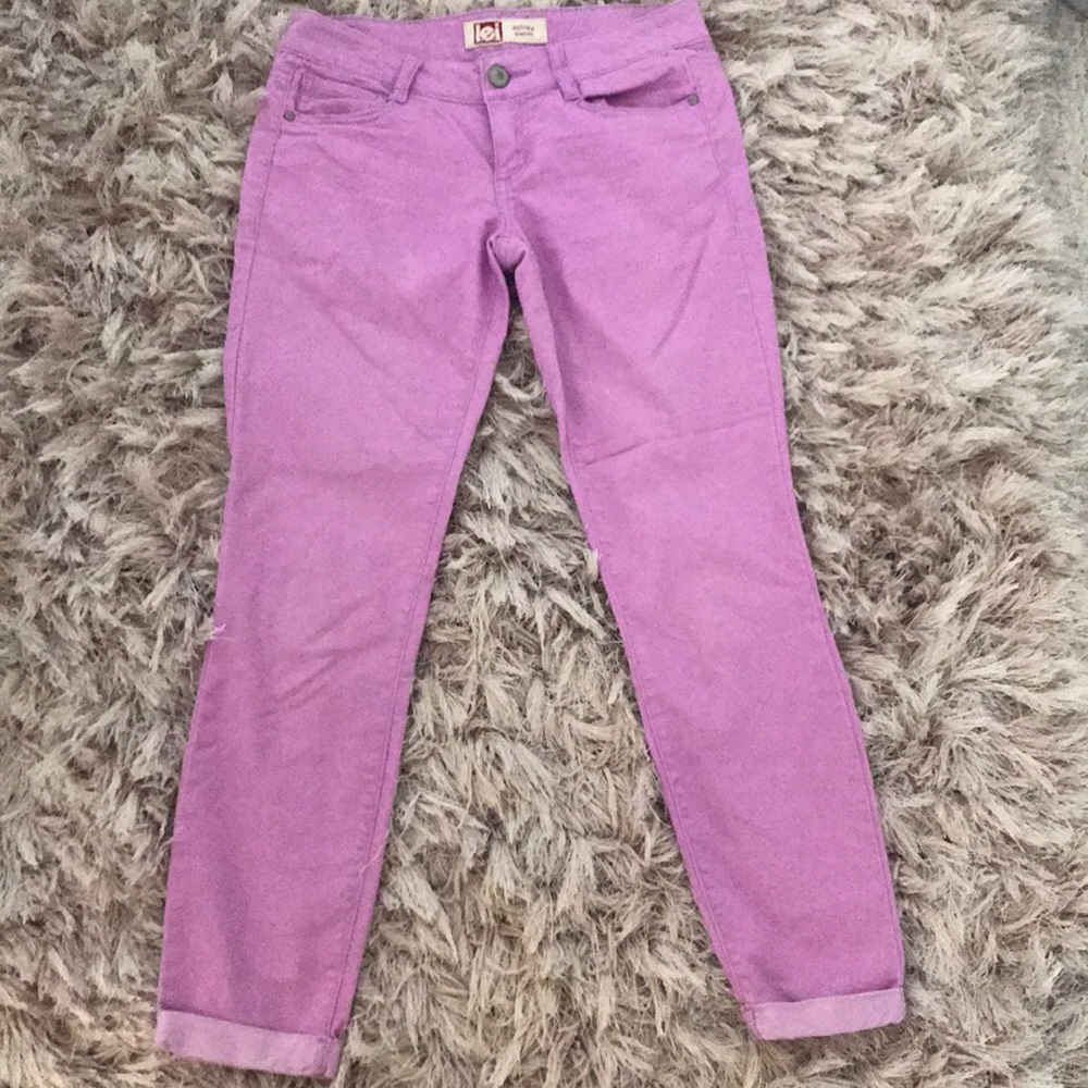 Purple ankle jeans